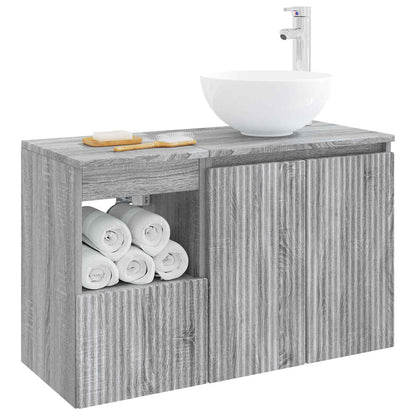 vidaXL Bathroom Furniture Set 2 pcs Grey Sonoma Engineered Wood