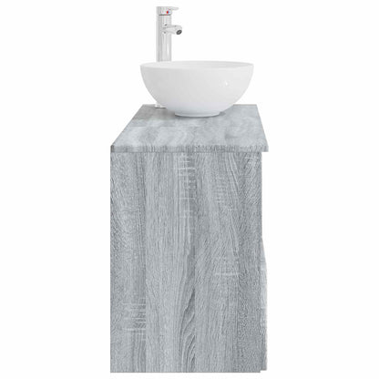 vidaXL Bathroom Furniture Set 2 pcs Grey Sonoma Engineered Wood