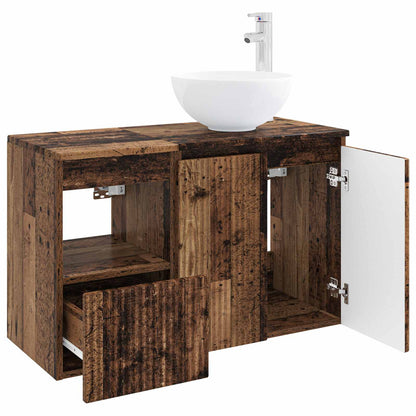 vidaXL Bathroom Furniture Set 2 pcs Old Wood Engineered Wood
