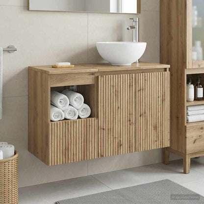 vidaXL Bathroom Furniture Set 2 pcs Artisan Oak Engineered Wood