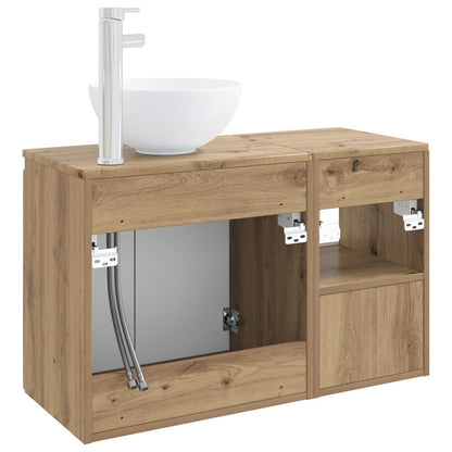 vidaXL Bathroom Furniture Set 2 pcs Artisan Oak Engineered Wood