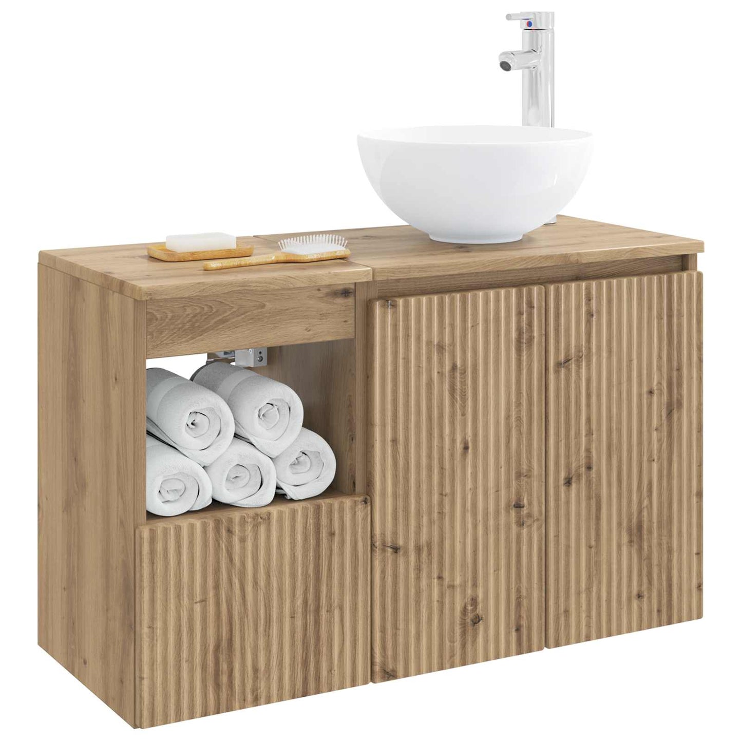 vidaXL Bathroom Furniture Set 2 pcs Artisan Oak Engineered Wood
