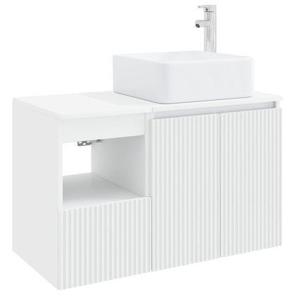 vidaXL Bathroom Furniture Set 2 pcs White Engineered Wood