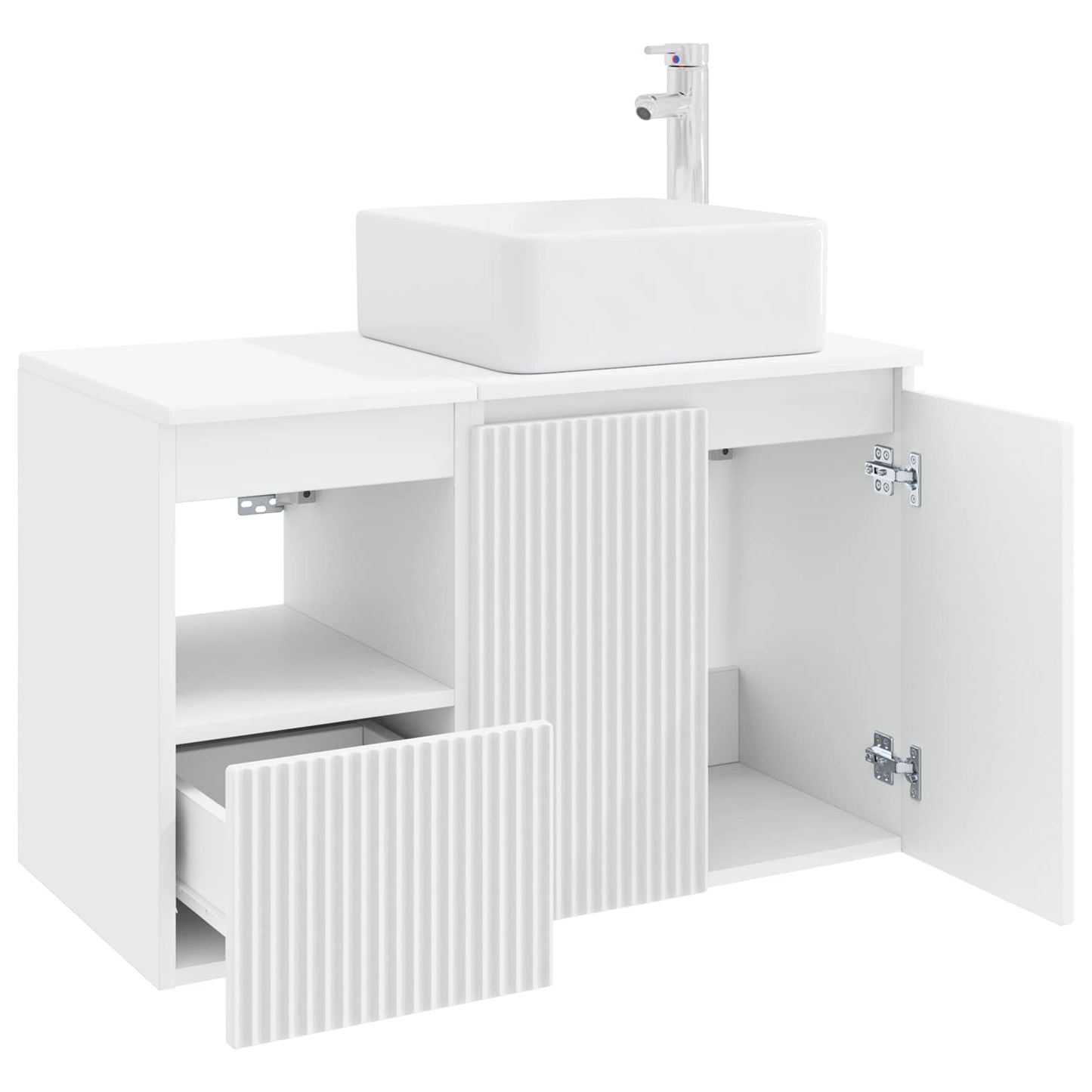 vidaXL Bathroom Furniture Set 2 pcs White Engineered Wood