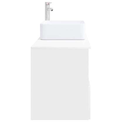 vidaXL Bathroom Furniture Set 2 pcs White Engineered Wood