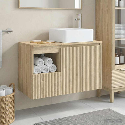 vidaXL Bathroom Furniture Set 2 pcs Sonoma Oak Engineered Wood