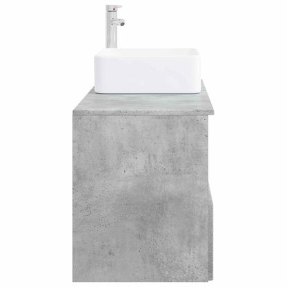 vidaXL Bathroom Furniture Set 2 pcs Concrete Grey Engineered Wood