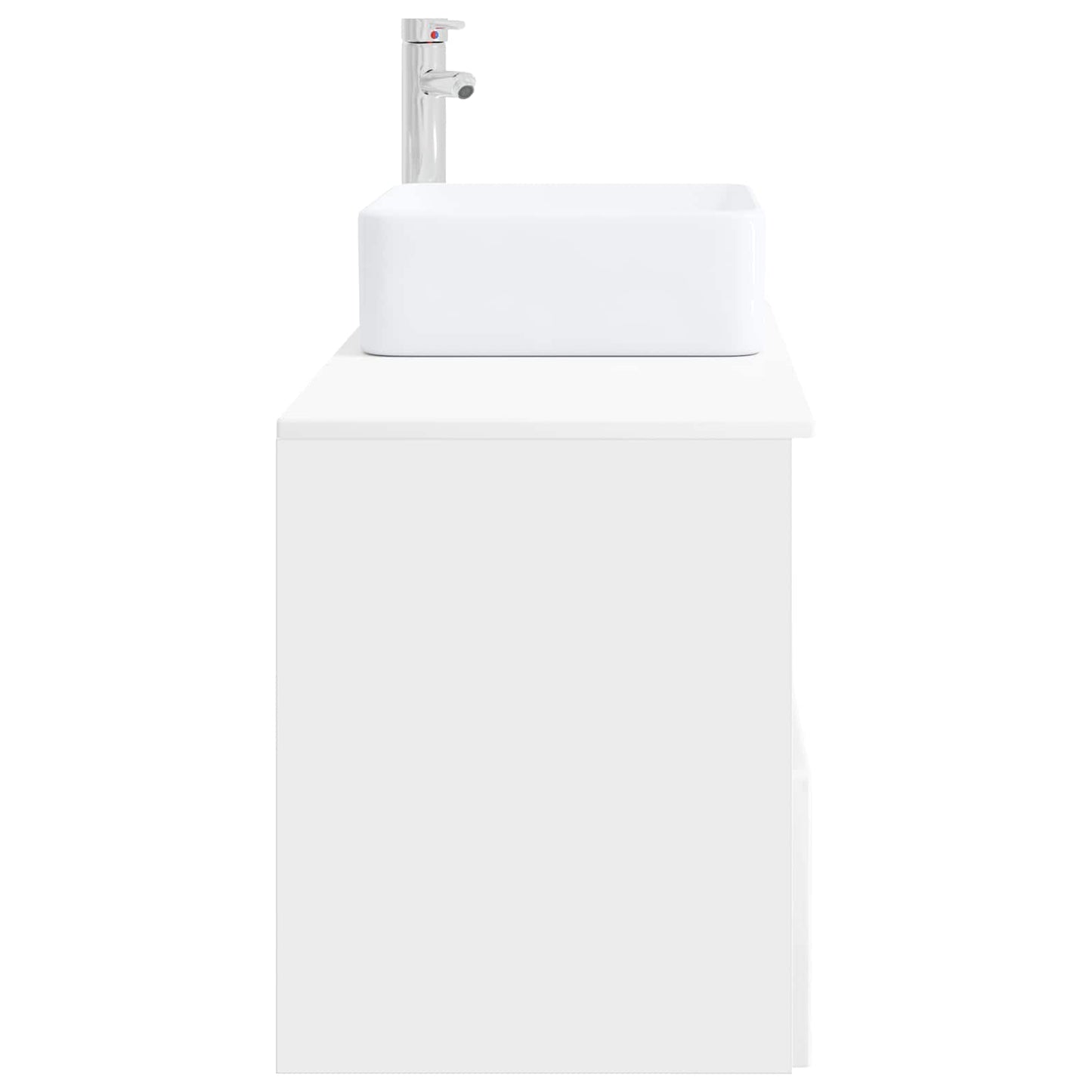 vidaXL Bathroom Furniture Set 2 pcs High Gloss White Engineered Wood