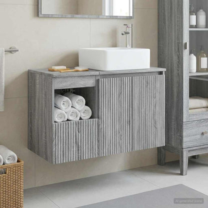 vidaXL Bathroom Furniture Set 2 pcs Grey Sonoma Engineered Wood