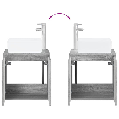 vidaXL Bathroom Furniture Set 2 pcs Grey Sonoma Engineered Wood
