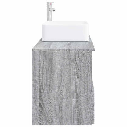 vidaXL Bathroom Furniture Set 2 pcs Grey Sonoma Engineered Wood