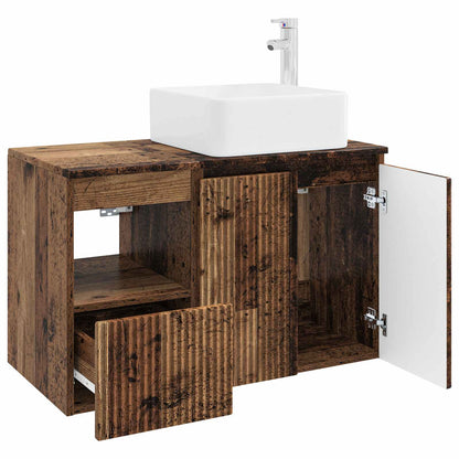 vidaXL Bathroom Furniture Set 2 pcs Old Wood Engineered Wood