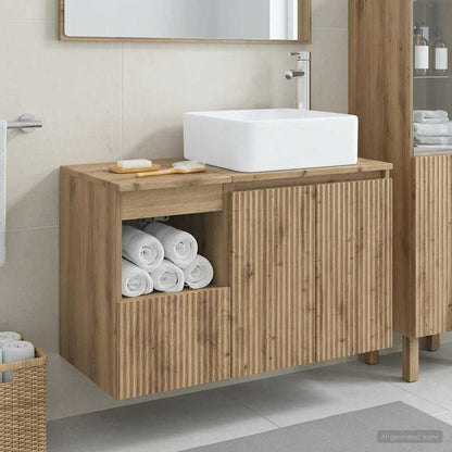 vidaXL Bathroom Furniture Set 2 pcs Artisan Oak Engineered Wood