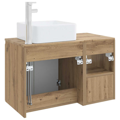 vidaXL Bathroom Furniture Set 2 pcs Artisan Oak Engineered Wood