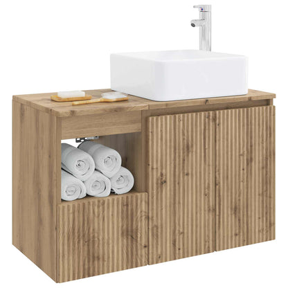 vidaXL Bathroom Furniture Set 2 pcs Artisan Oak Engineered Wood
