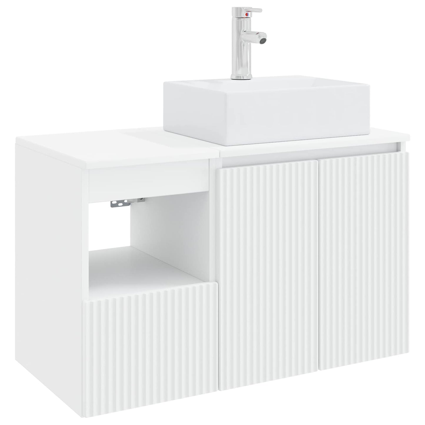vidaXL Bathroom Furniture Set 2 pcs White Engineered Wood