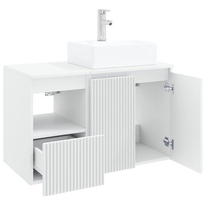 vidaXL Bathroom Furniture Set 2 pcs White Engineered Wood