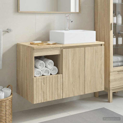 vidaXL Bathroom Furniture Set 2 pcs Sonoma Oak Engineered Wood