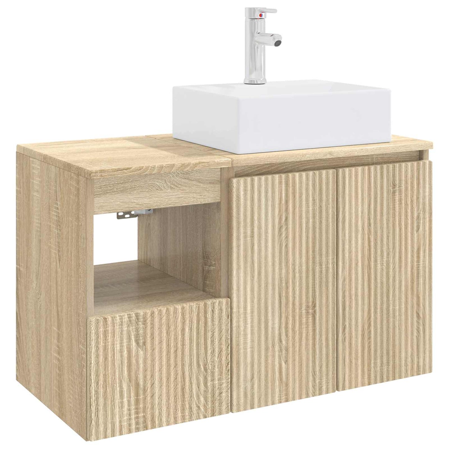 vidaXL Bathroom Furniture Set 2 pcs Sonoma Oak Engineered Wood