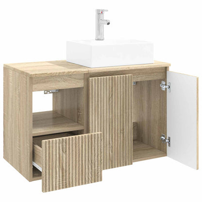vidaXL Bathroom Furniture Set 2 pcs Sonoma Oak Engineered Wood