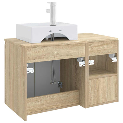 vidaXL Bathroom Furniture Set 2 pcs Sonoma Oak Engineered Wood