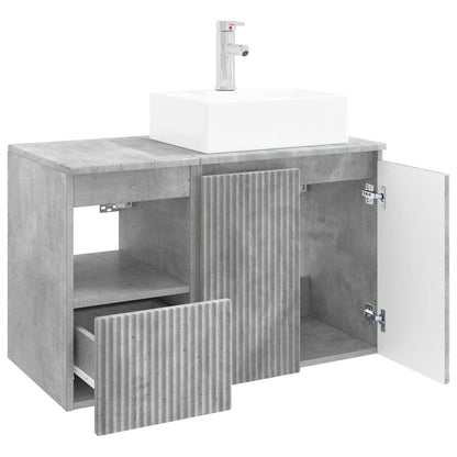 vidaXL Bathroom Furniture Set 2 pcs Concrete Grey Engineered Wood
