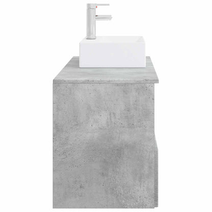 vidaXL Bathroom Furniture Set 2 pcs Concrete Grey Engineered Wood