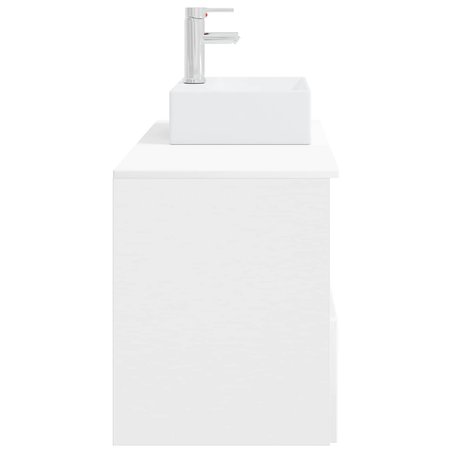 vidaXL Bathroom Furniture Set 2 pcs High Gloss White Engineered Wood