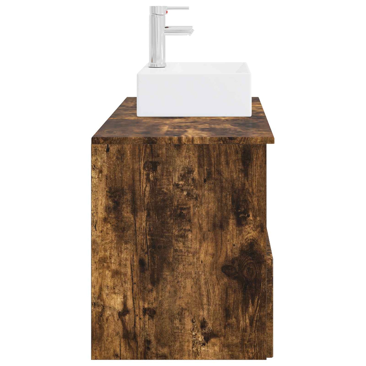 vidaXL Bathroom Furniture Set 2 pcs Smoked Oak Engineered Wood