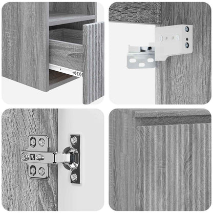 vidaXL Bathroom Furniture Set 2 pcs Grey Sonoma Engineered Wood