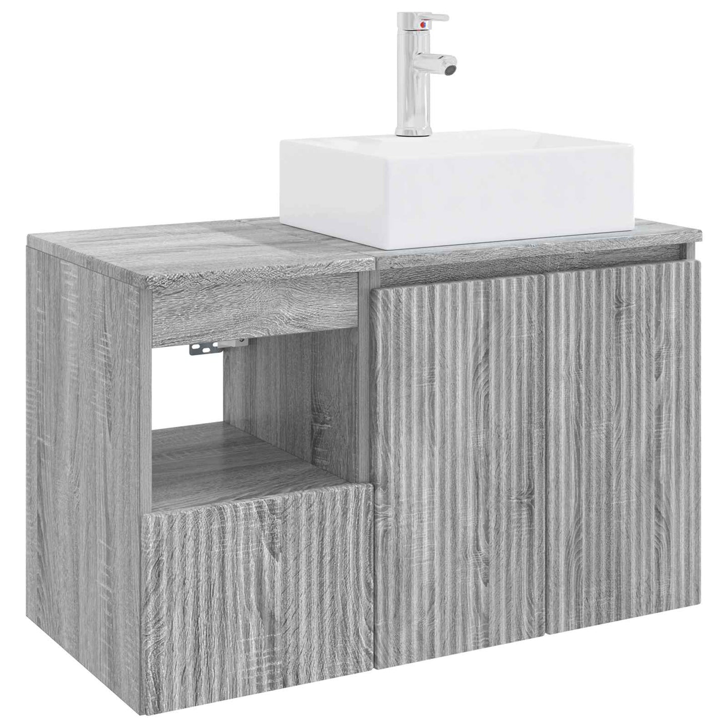 vidaXL Bathroom Furniture Set 2 pcs Grey Sonoma Engineered Wood