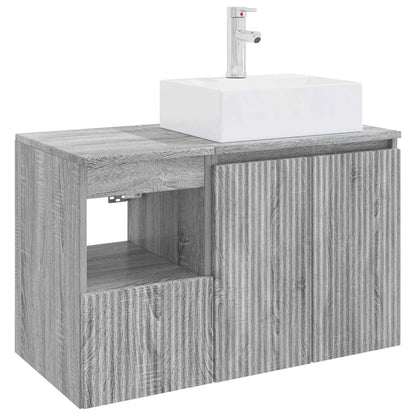 vidaXL Bathroom Furniture Set 2 pcs Grey Sonoma Engineered Wood