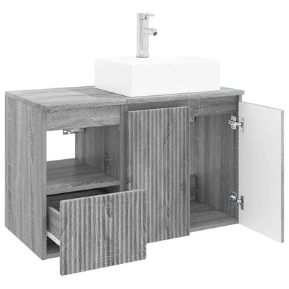 vidaXL Bathroom Furniture Set 2 pcs Grey Sonoma Engineered Wood