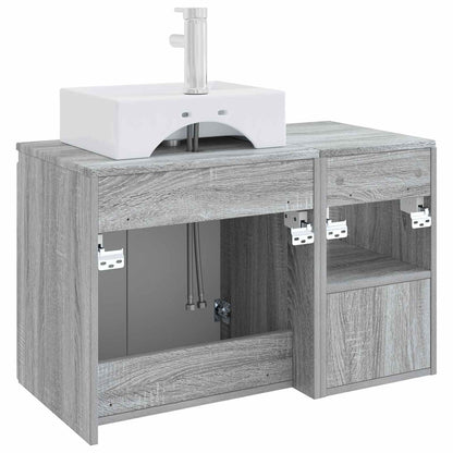vidaXL Bathroom Furniture Set 2 pcs Grey Sonoma Engineered Wood