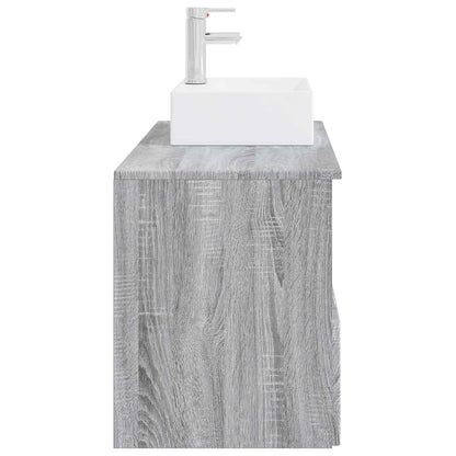 vidaXL Bathroom Furniture Set 2 pcs Grey Sonoma Engineered Wood