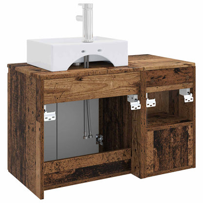 vidaXL Bathroom Furniture Set 2 pcs Old Wood Engineered Wood