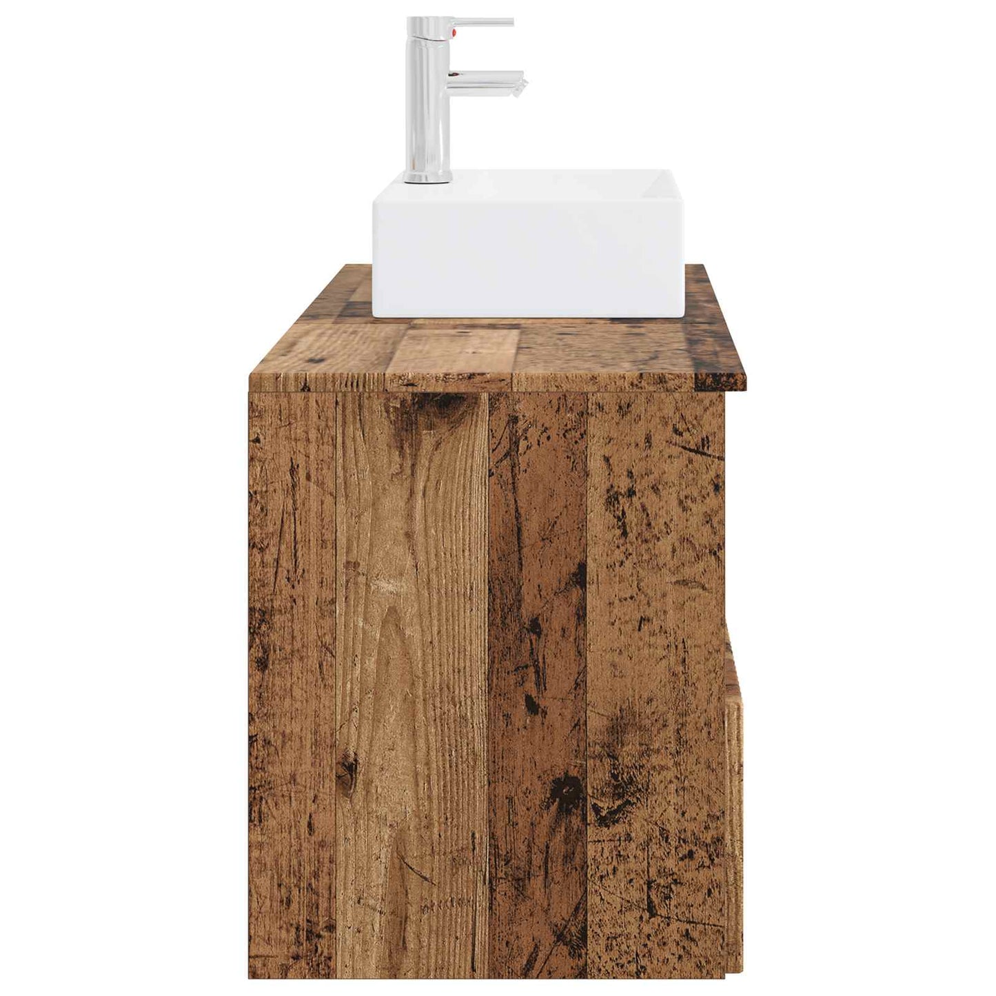 vidaXL Bathroom Furniture Set 2 pcs Old Wood Engineered Wood