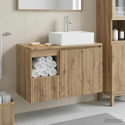 vidaXL Bathroom Furniture Set 2 pcs Artisan Oak Engineered Wood