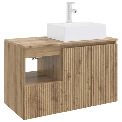 vidaXL Bathroom Furniture Set 2 pcs Artisan Oak Engineered Wood