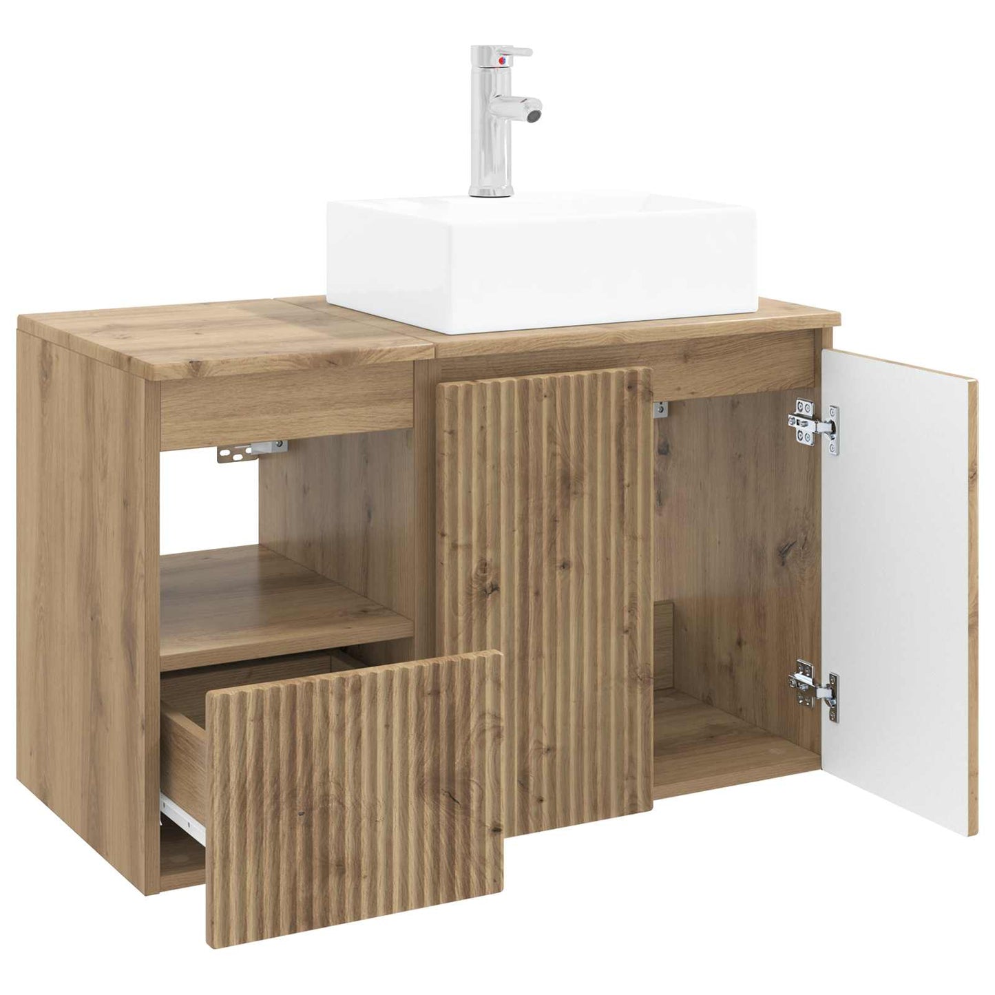 vidaXL Bathroom Furniture Set 2 pcs Artisan Oak Engineered Wood