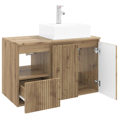 vidaXL Bathroom Furniture Set 2 pcs Artisan Oak Engineered Wood