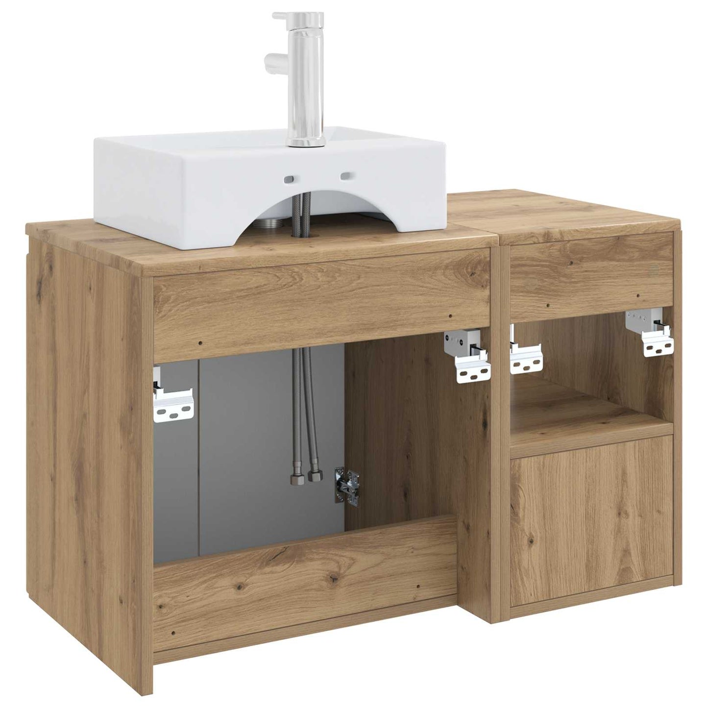 vidaXL Bathroom Furniture Set 2 pcs Artisan Oak Engineered Wood