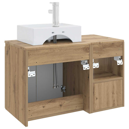 vidaXL Bathroom Furniture Set 2 pcs Artisan Oak Engineered Wood