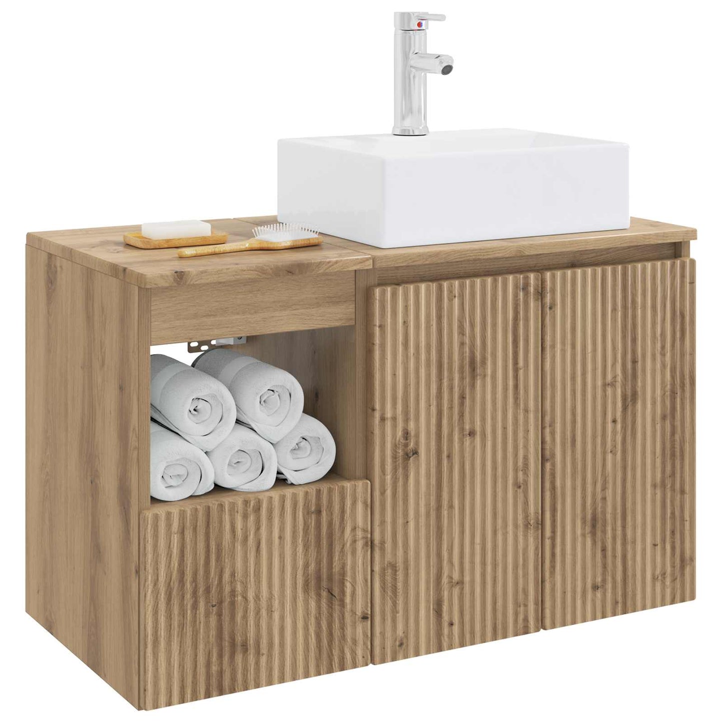 vidaXL Bathroom Furniture Set 2 pcs Artisan Oak Engineered Wood