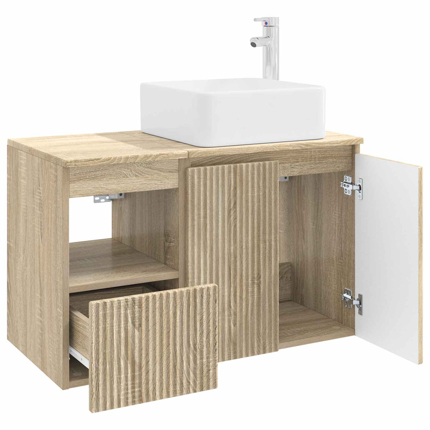 vidaXL Bathroom Furniture Set 2 pcs Sonoma Oak Engineered Wood