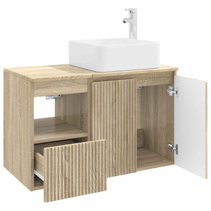 vidaXL Bathroom Furniture Set 2 pcs Sonoma Oak Engineered Wood