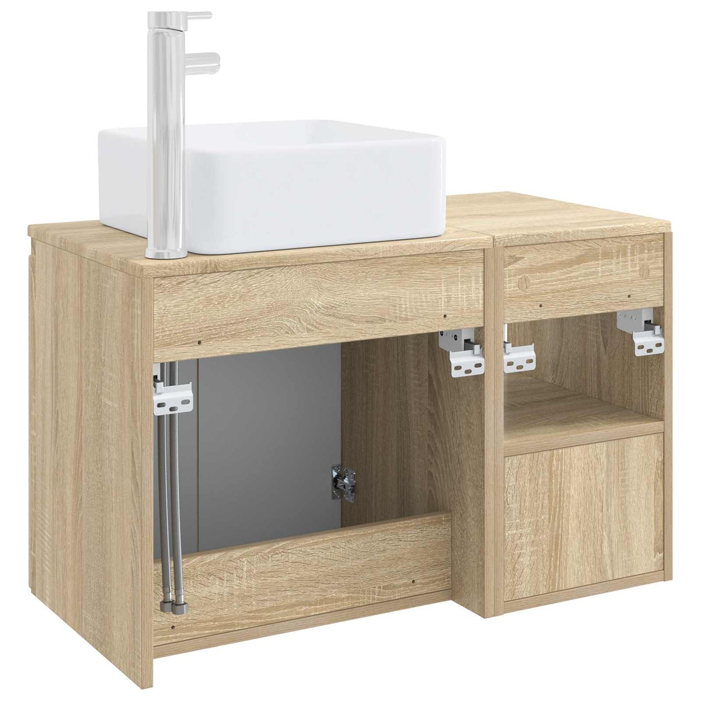 vidaXL Bathroom Furniture Set 2 pcs Sonoma Oak Engineered Wood