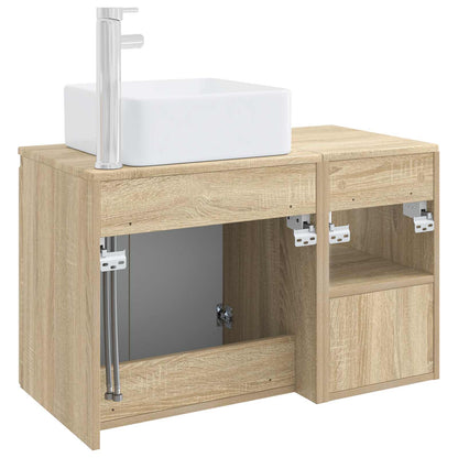 vidaXL Bathroom Furniture Set 2 pcs Sonoma Oak Engineered Wood