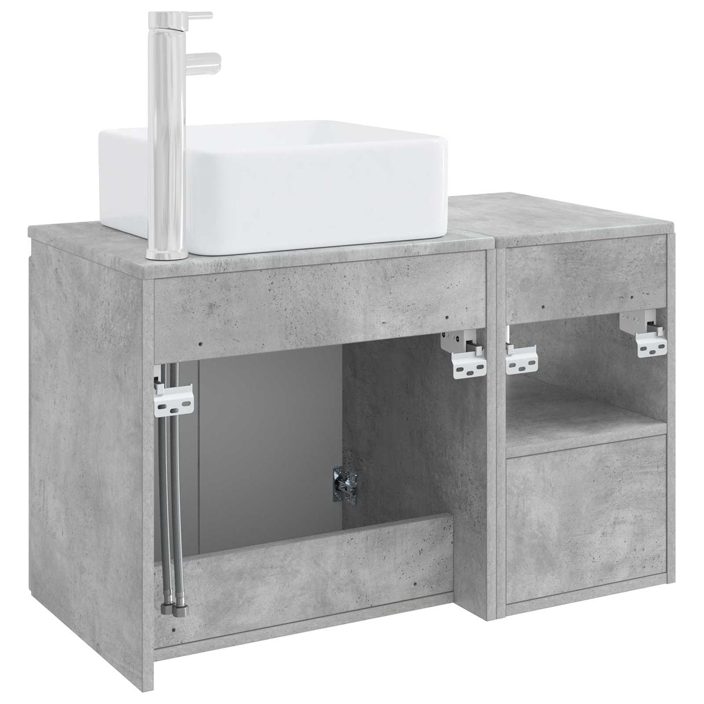 vidaXL Bathroom Furniture Set 2 pcs Concrete Grey Engineered Wood