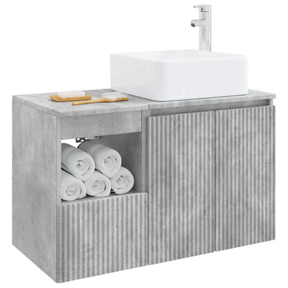 vidaXL Bathroom Furniture Set 2 pcs Concrete Grey Engineered Wood